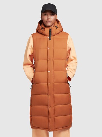 khujo Weste 'Magneta' in Orange: Vorderseite