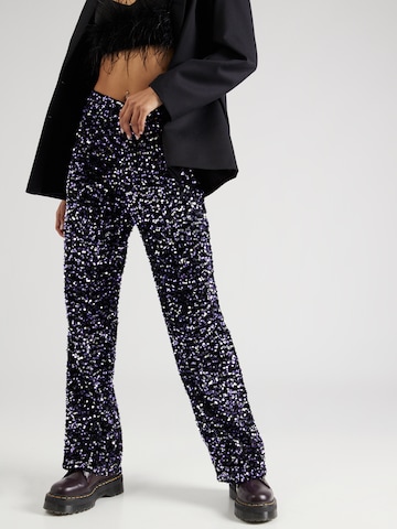 Wide Leg Pantalon 'KAM' PIECES en noir : devant