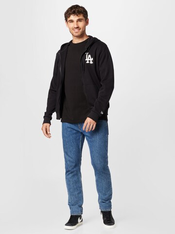 NEW ERA Zip-Up Hoodie 'League Essential' in Black