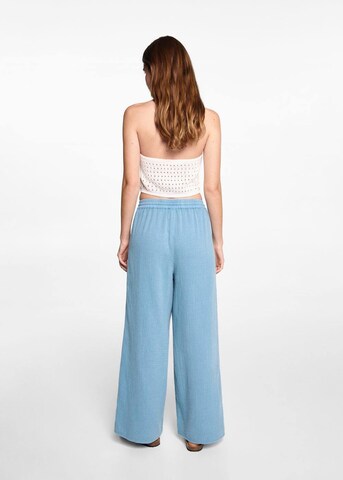 MANGO TEEN Wide Leg Housut 'Easy' värissä sininen