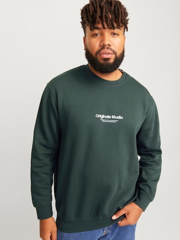 Jack & Jones Plus Sweatshirt 'JORVESTERBRO' in Grün