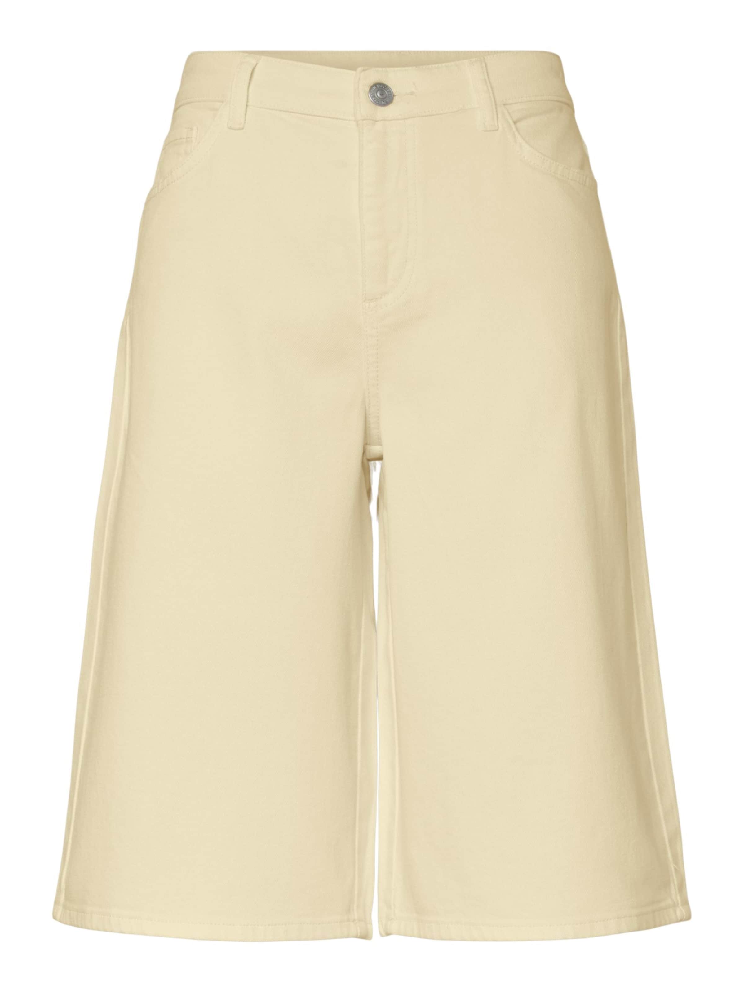 PIECES Wide Leg Shorts 'PCSky' in Gelb: Vorderseite