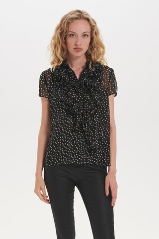 SAINT TROPEZ Blouse 'Lilja' in Zwart: voorkant