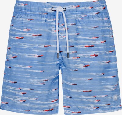Mey Shorts de bain en bleu / rouge / noir / blanc, Vue avec produit