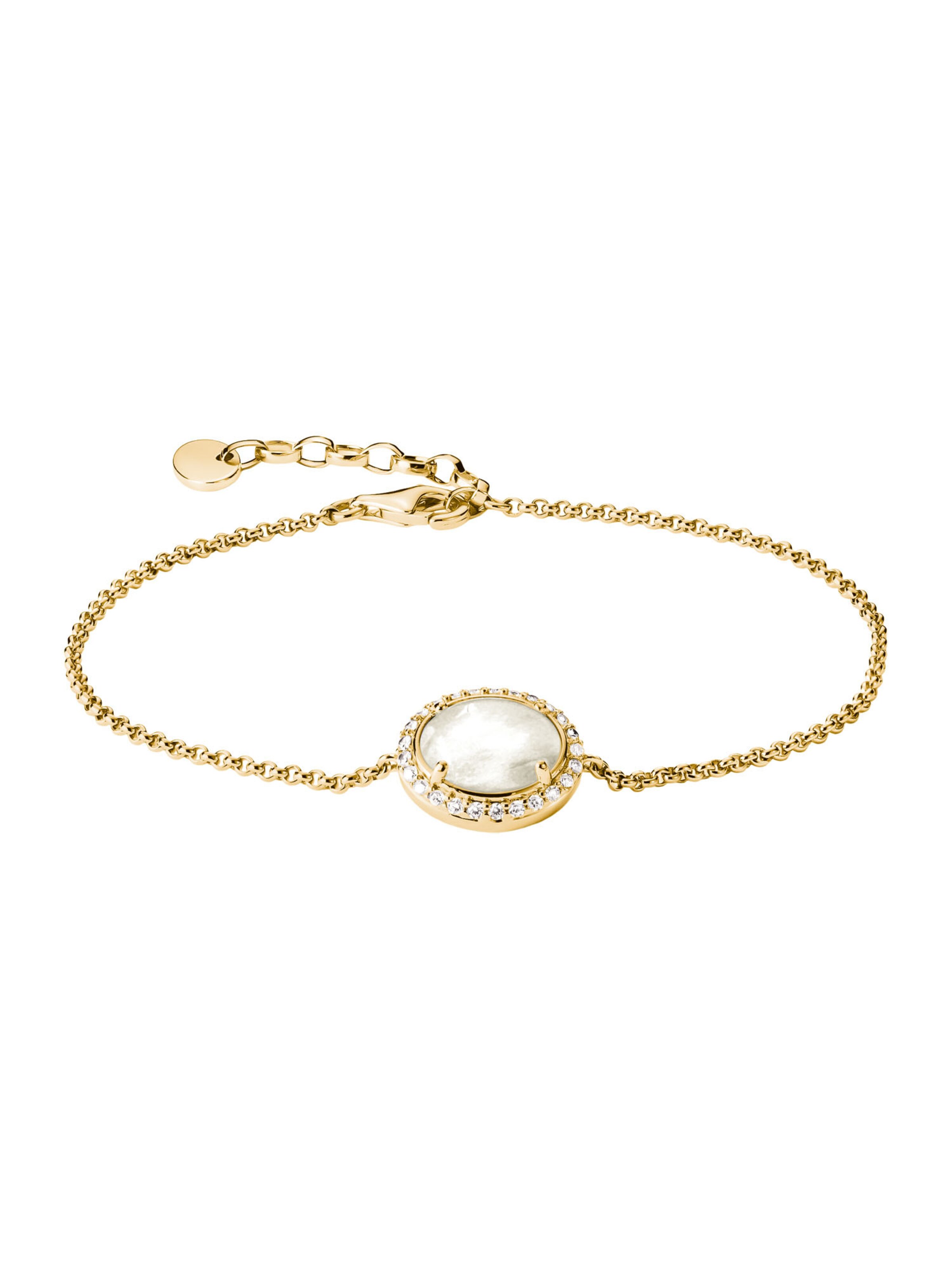 Thomas Sabo Bracelet in 19 in Yellow gold / White, Item view