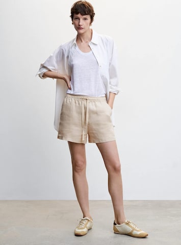 MANGO Regular Shorts in Beige