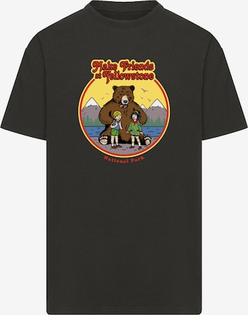 T-Shirt 'US National Parks Make Friends At Yellowstone' F4NT4STIC en noir : devant