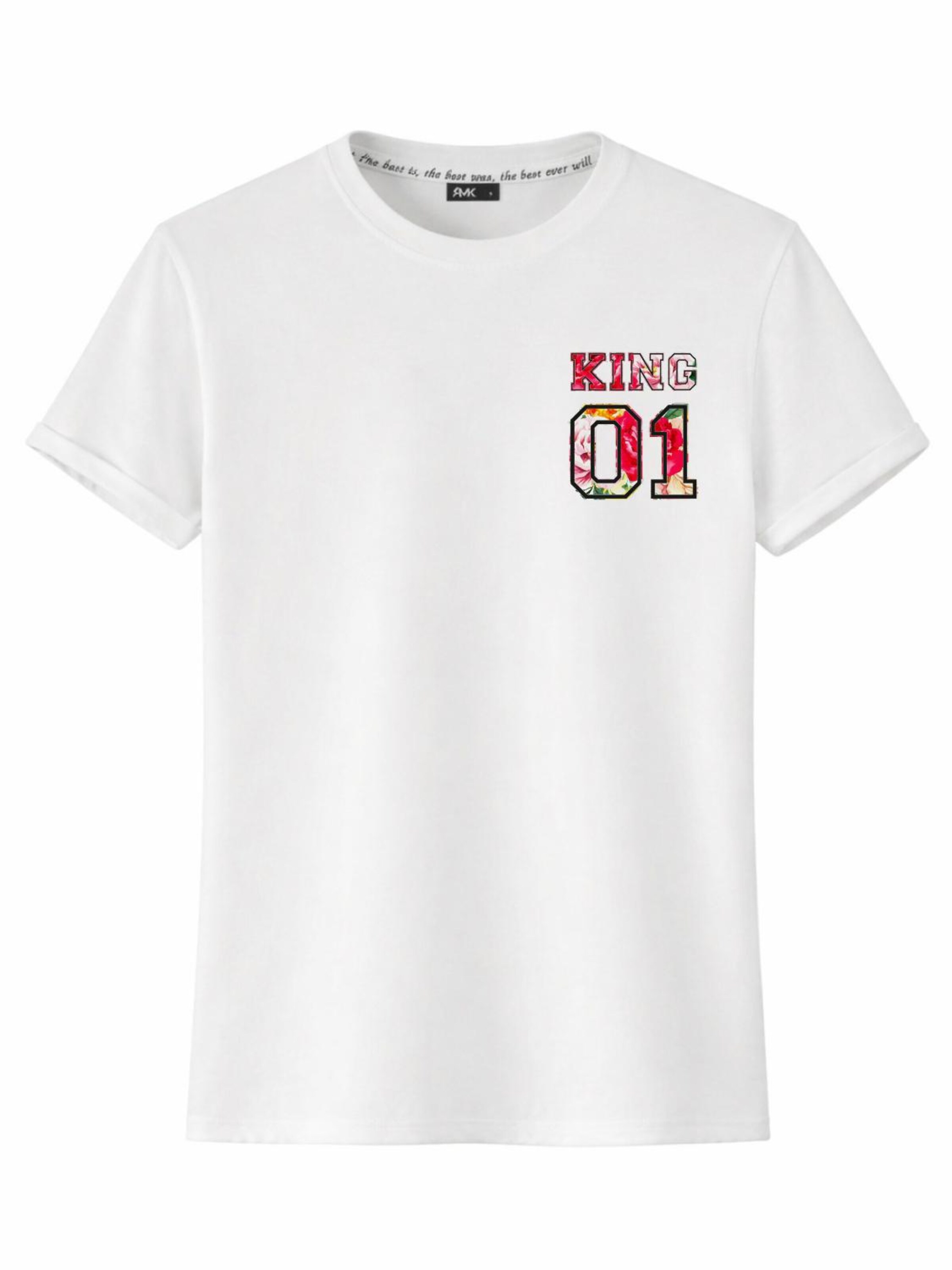 RMK Shirt 'King 01'‌‌‌‌‌‌‌ in Weiß: Vorderseite