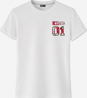 RMK Shirt 'King 01' in Weiß: Vorderseite