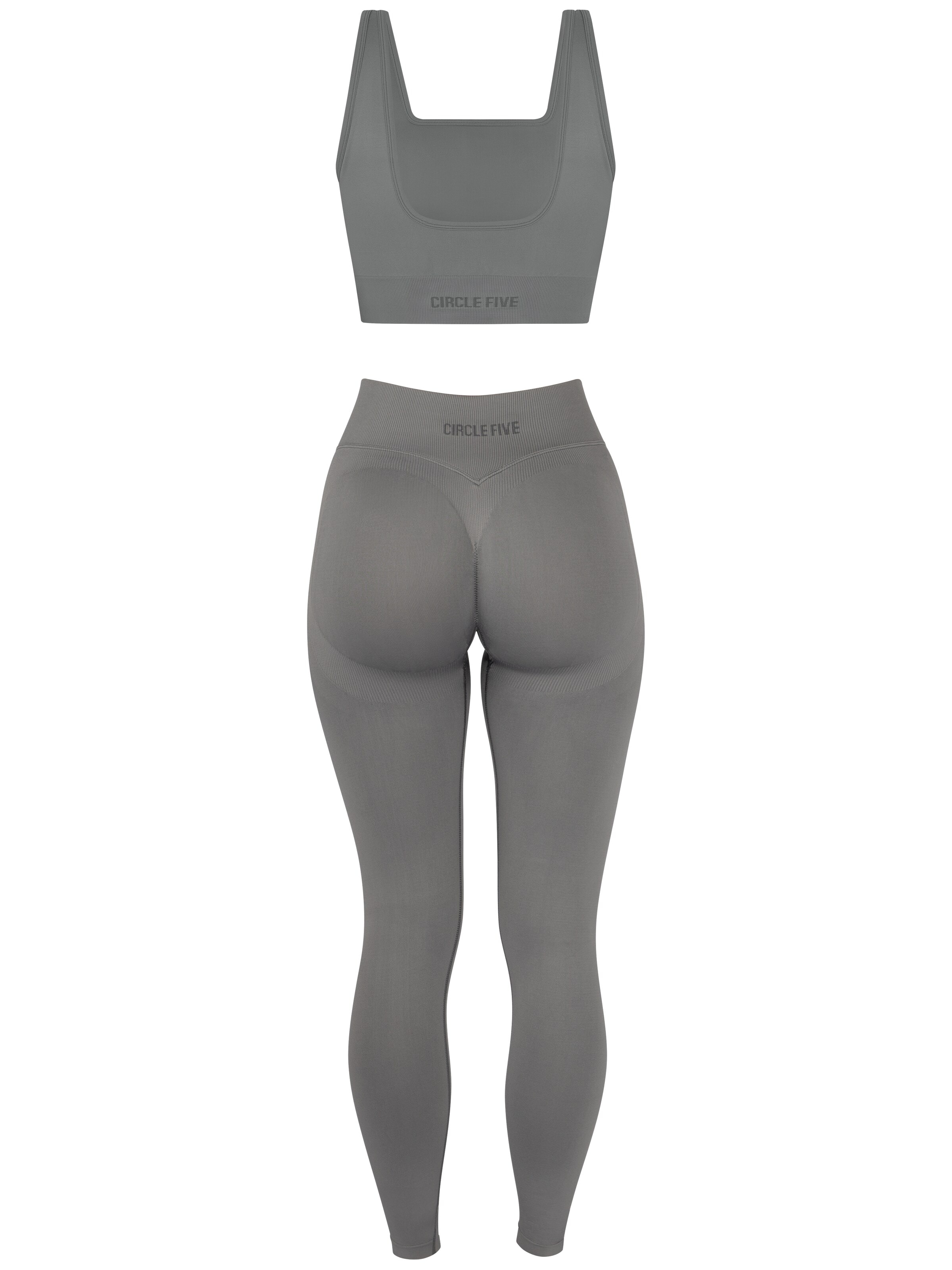 Circle Five Sports Suit 'Scrunch Shape' in Grey