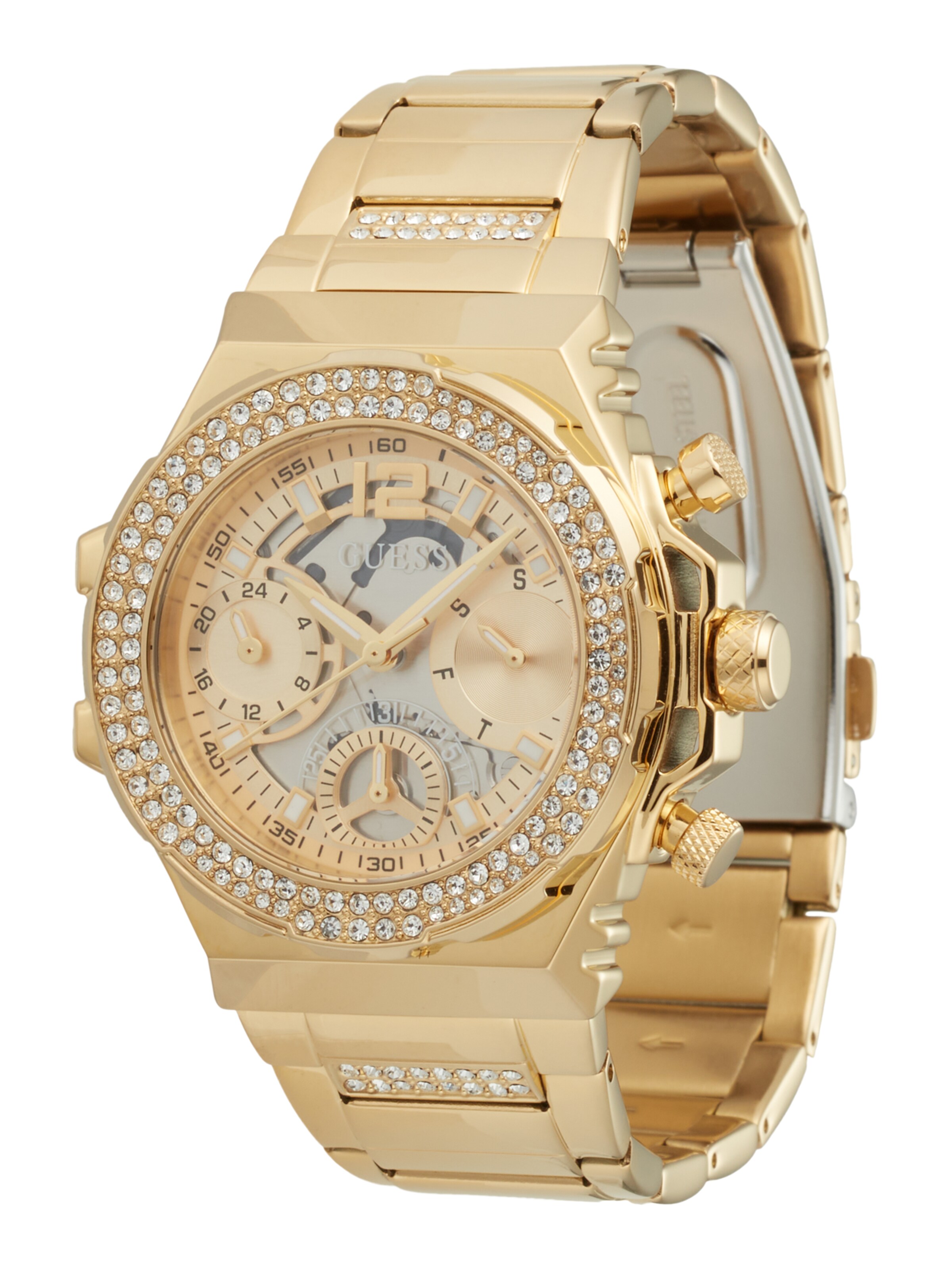 GUESS Analog Watch 'Fusion' in Gold: front