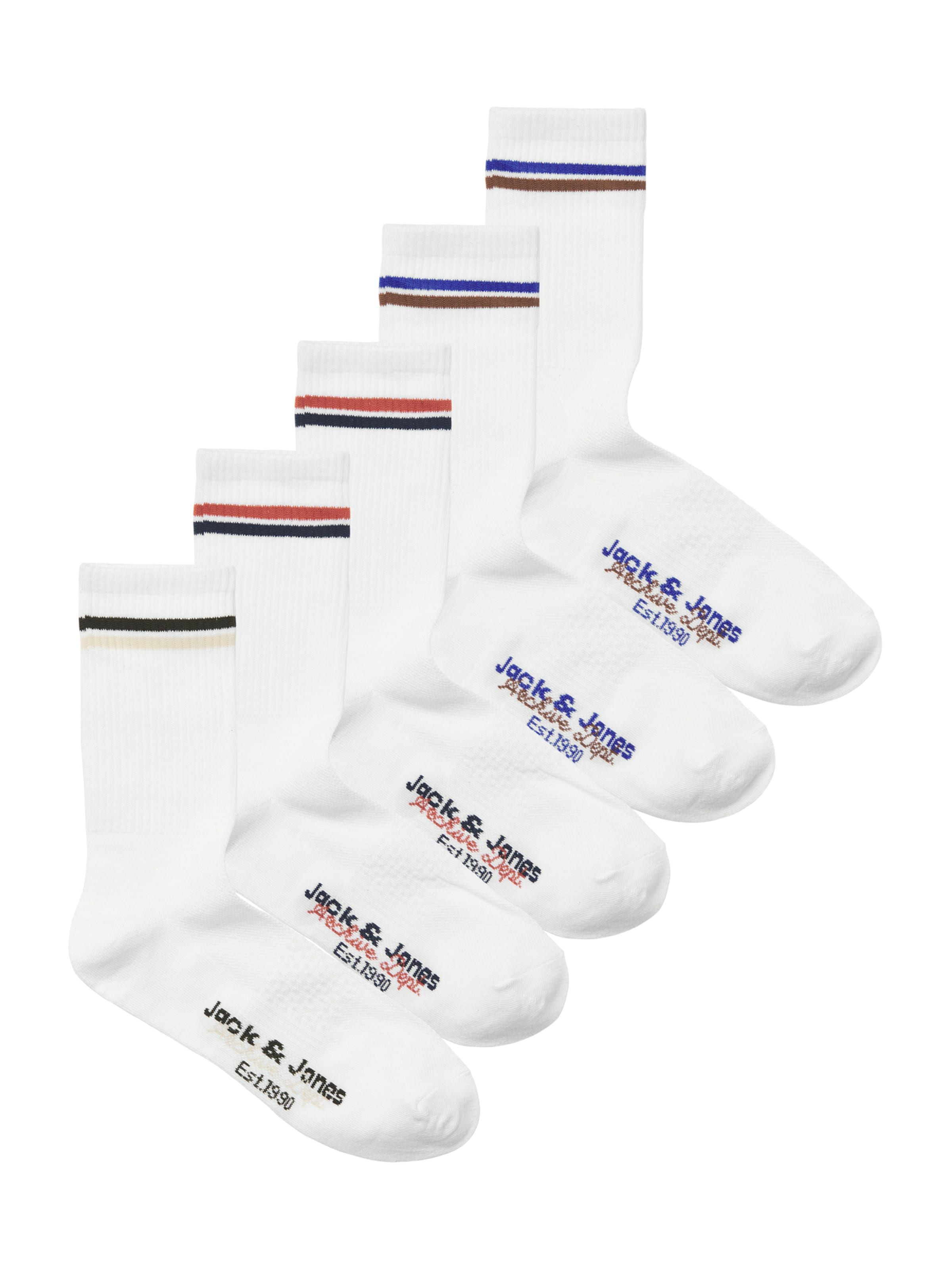 JACK & JONES Носки 'JACBOSTON' в Белый: спереди