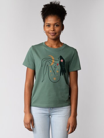 T-shirt 'Love And Flex' Watapparel en vert : devant