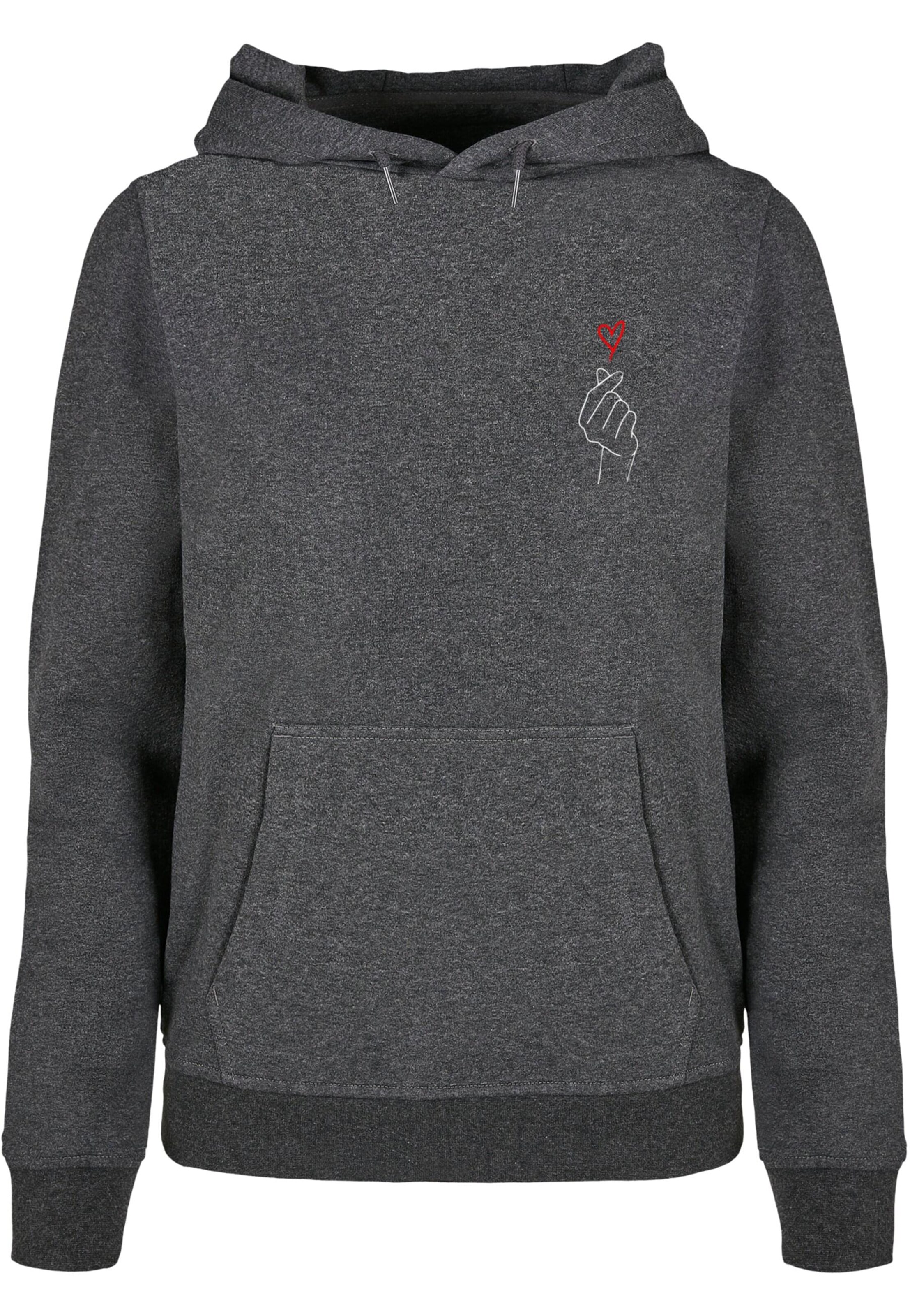 Sweat-shirt 'Heart' Merchcode en gris : devant
