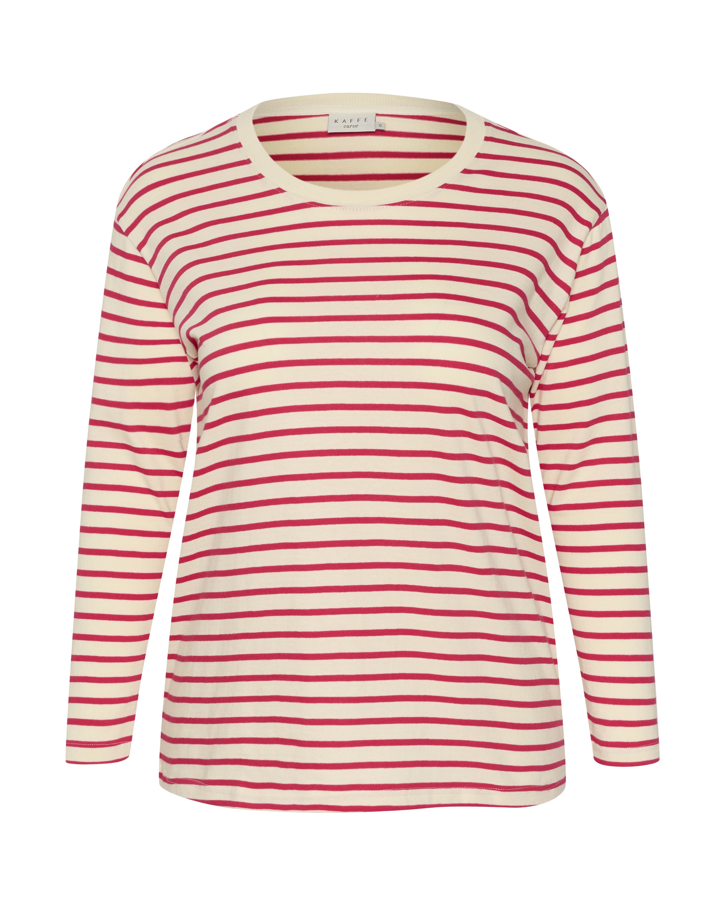 KAFFE CURVE T-shirt 'Winni' i beige: framsida