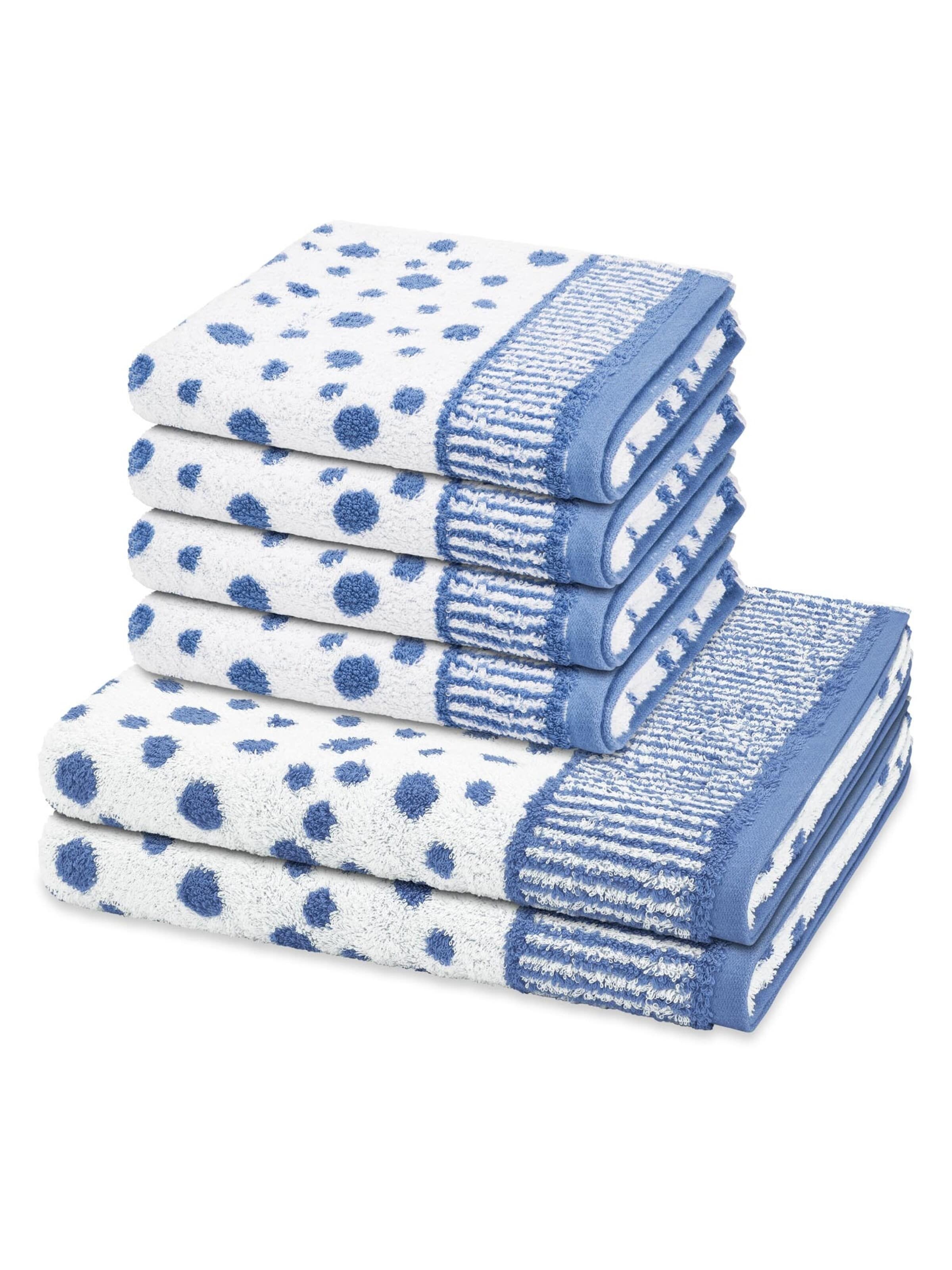 ROSS Towel 'Punkte allover' in Blue: front