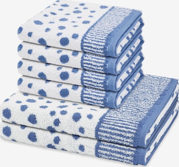 ROSS Towel 'Punkte allover' in Blue: front