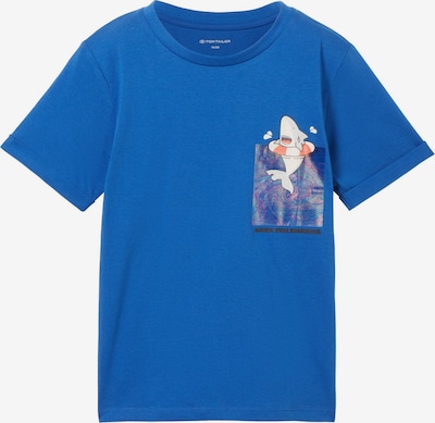TOM TAILOR Shirt in de kleur Blauw / Grijs / Oranje / Wit, Productweergave
