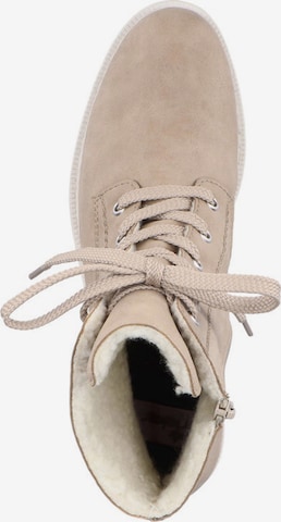 Rieker Lace-Up Ankle Boots in Beige