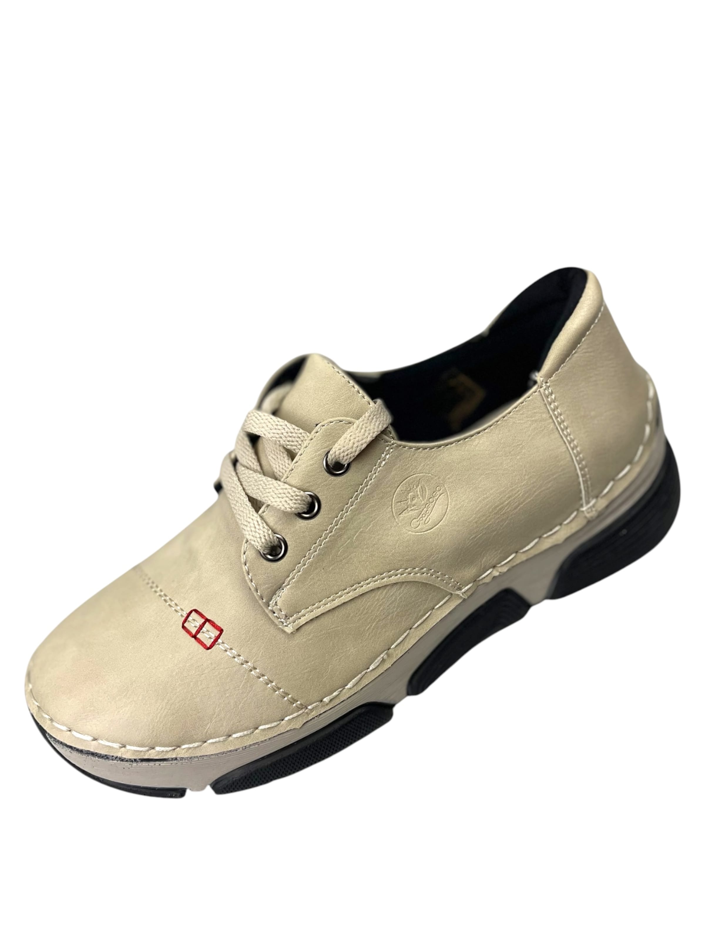 Chaussure à lacets Kumixi en beige : devant