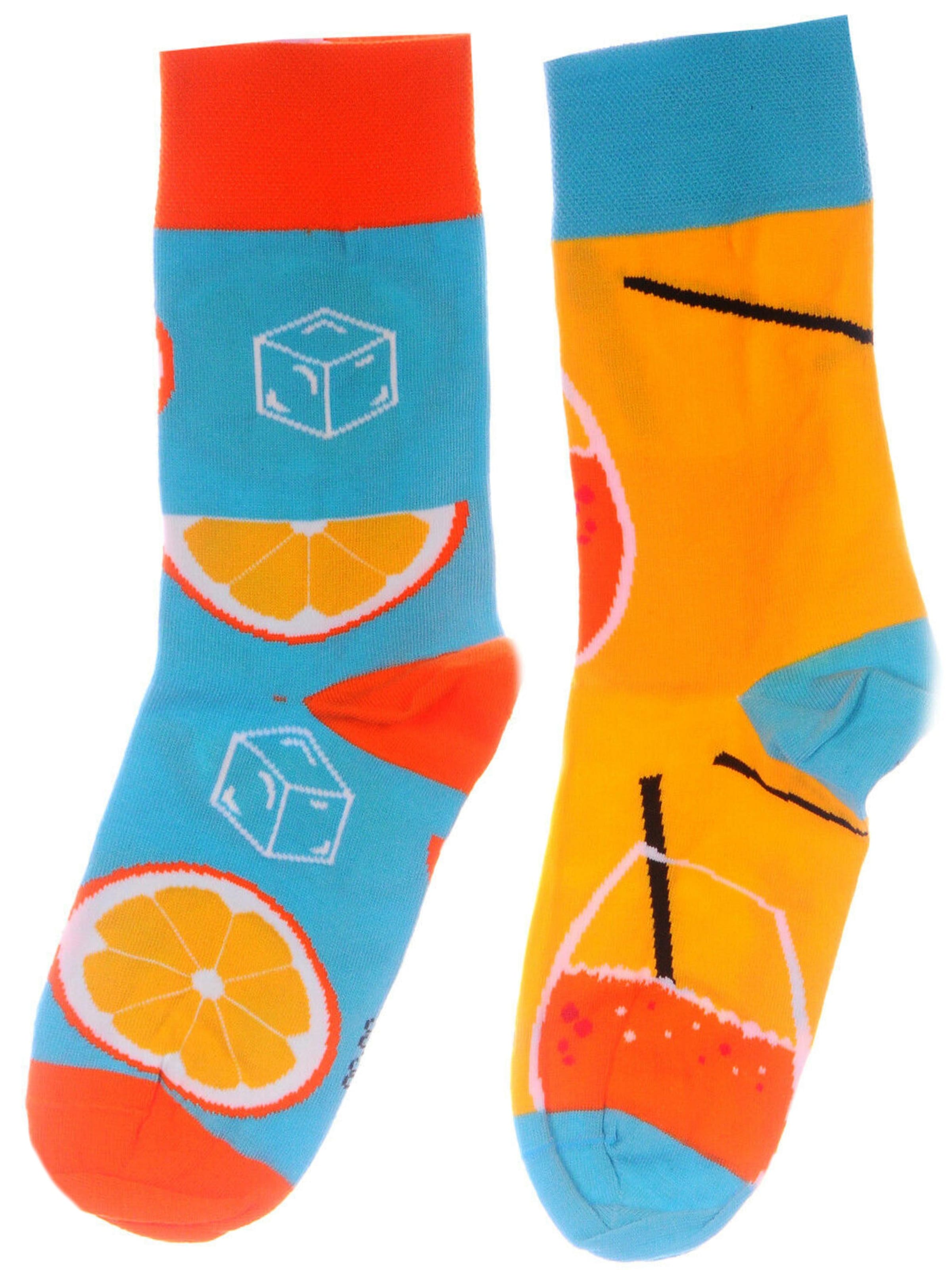 La Bortini Socks in Orange: front
