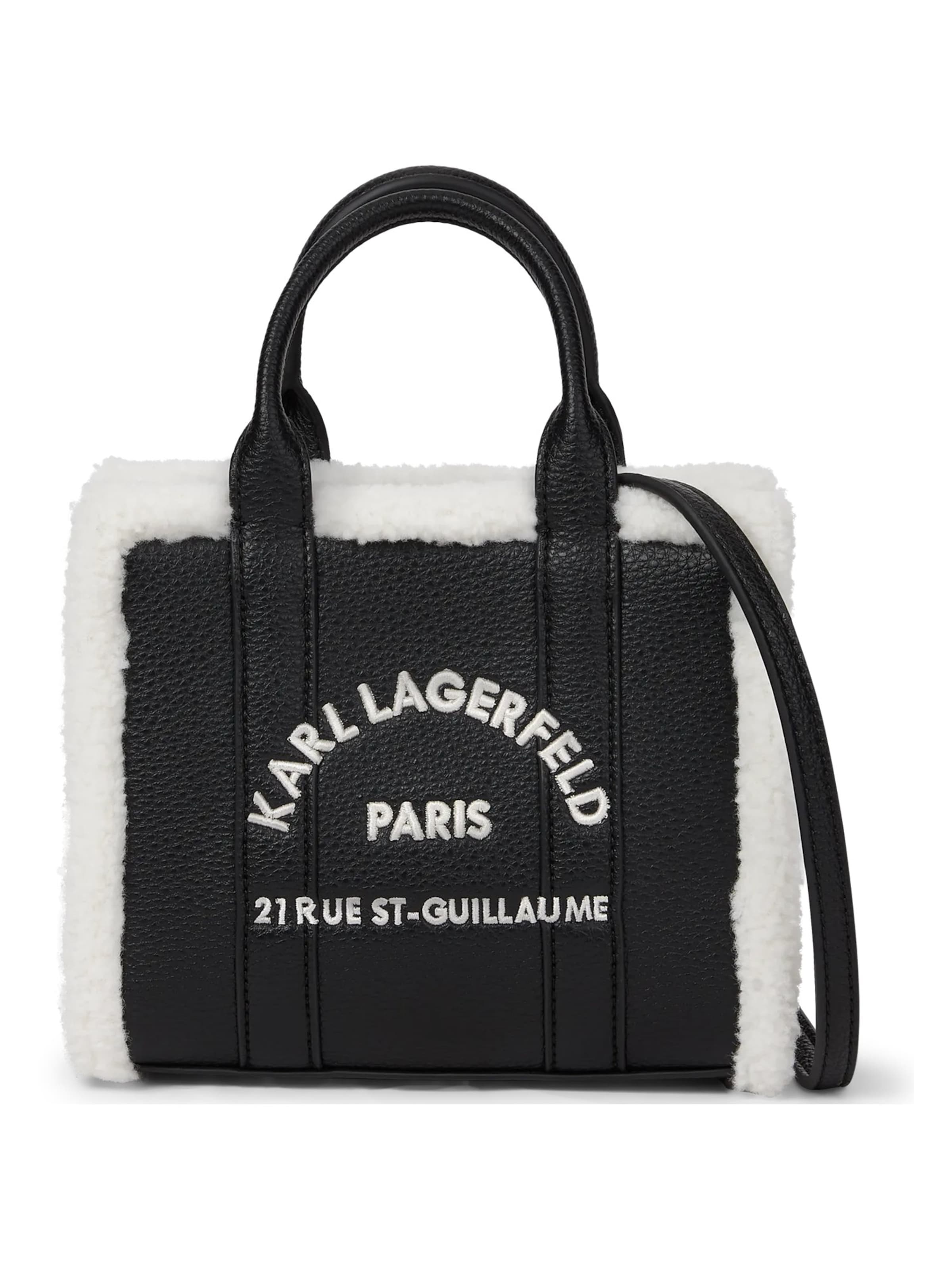 Karl Lagerfeld - Bolso de mano 'Rue St-Guillaume' en negro: frente