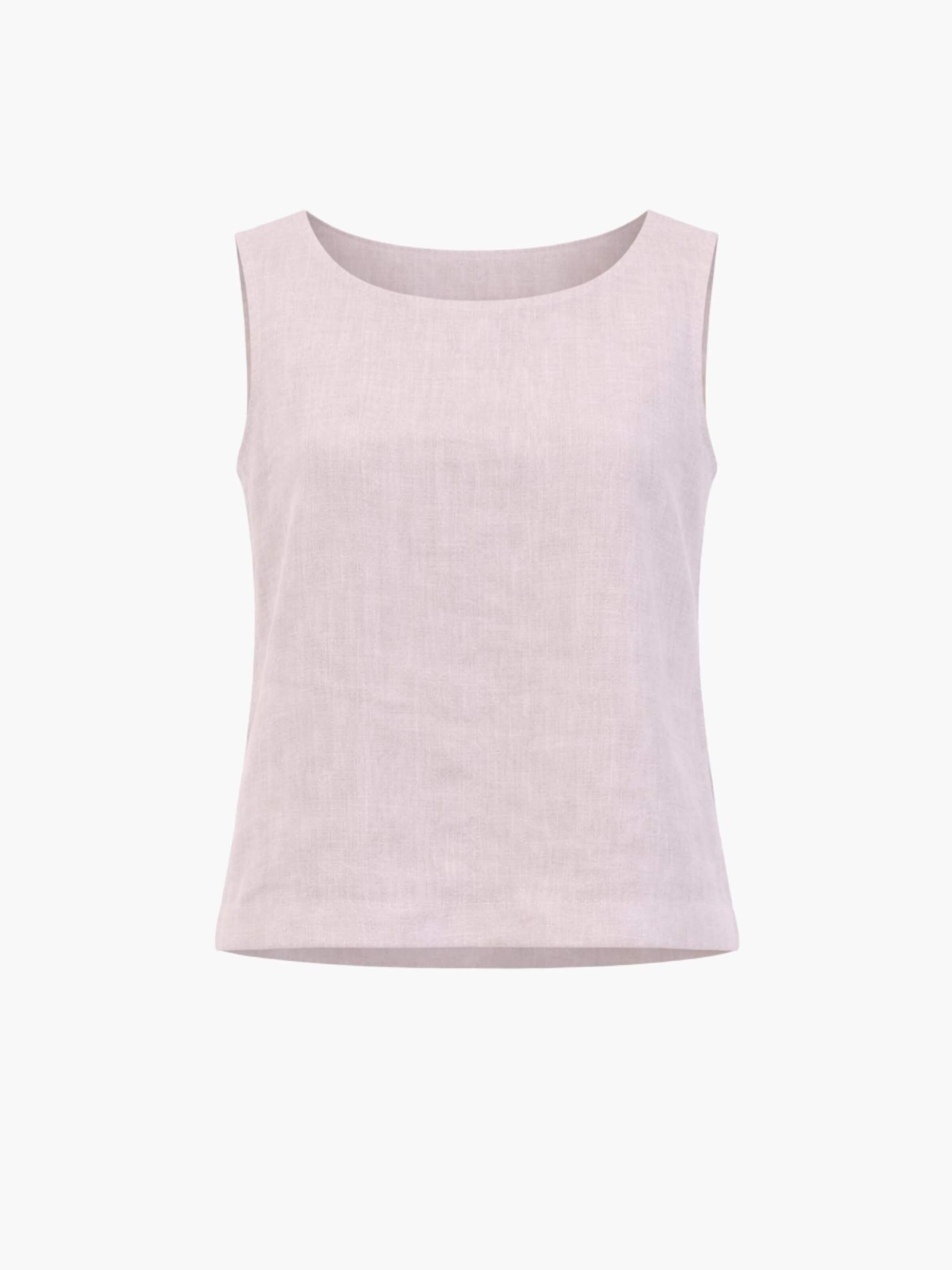AmourLinen Top 'Lucia' in Beige: front