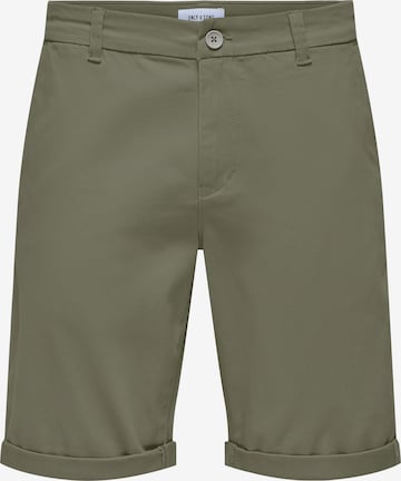 Only & Sons Брюки-чинос 'ONSPeter' в Зеленый: спереди