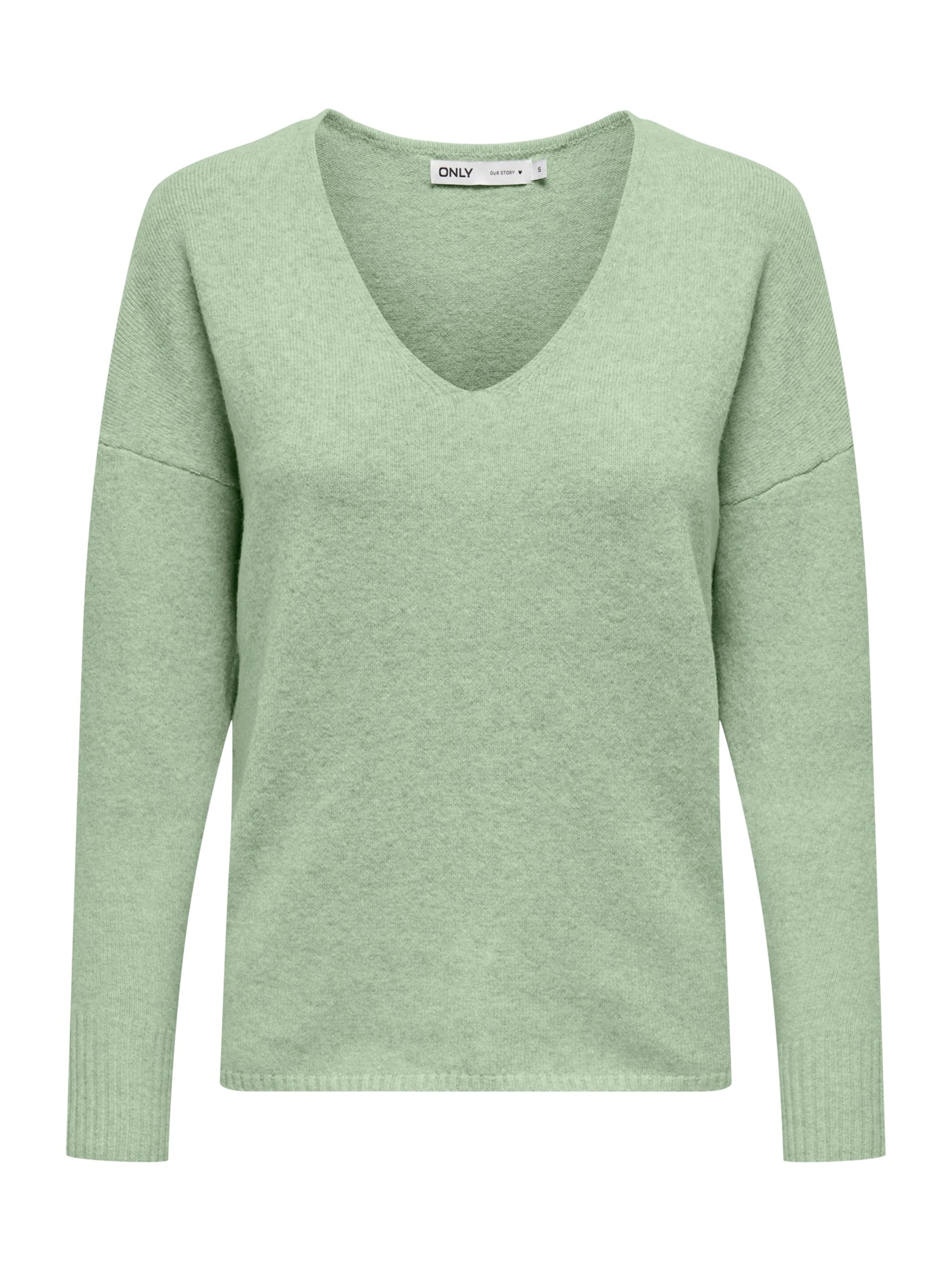 ONLY Oversized trui 'ONLRICA' in de kleur Lichtgroen, Productweergave