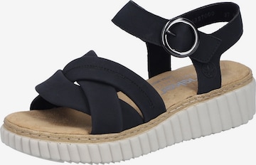 juoda Rieker Sandalai: priekis