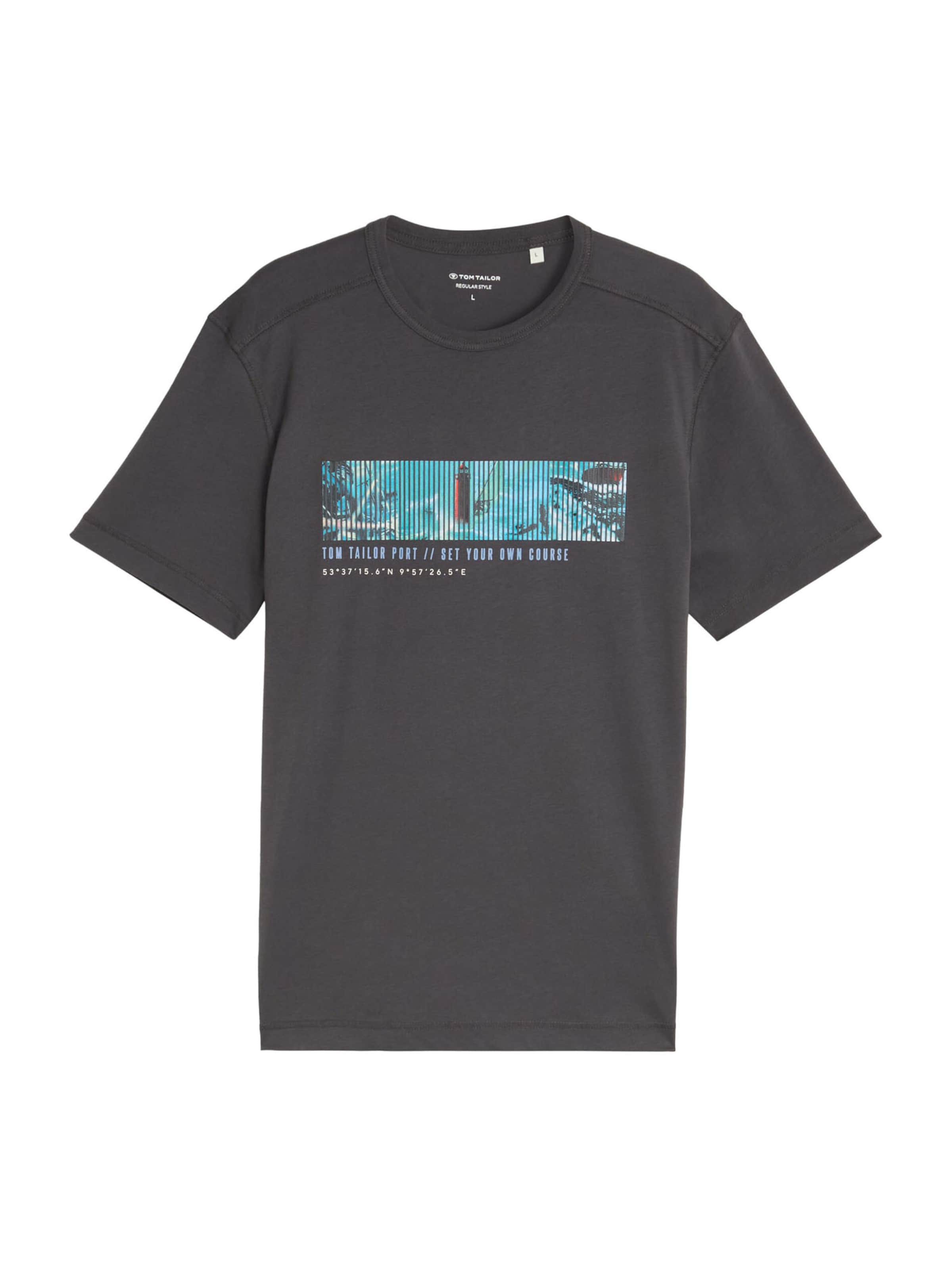 TOM TAILOR T-Shirt en S en anthracite / mélange de couleurs, Vue avec produit