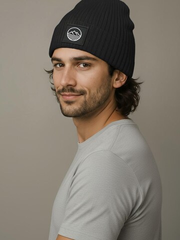 Neverless Beanie 'Mountain' in Black
