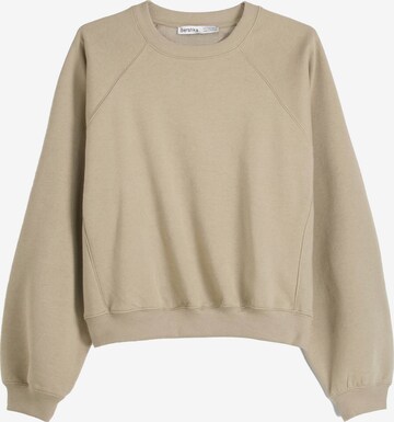 Bershka Sweatshirt in Beige: front