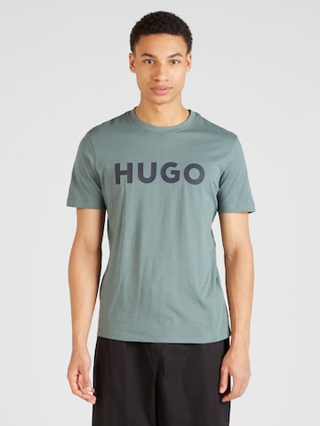 HUGO Red T-shirt 'Dulivio' i grön: framsida