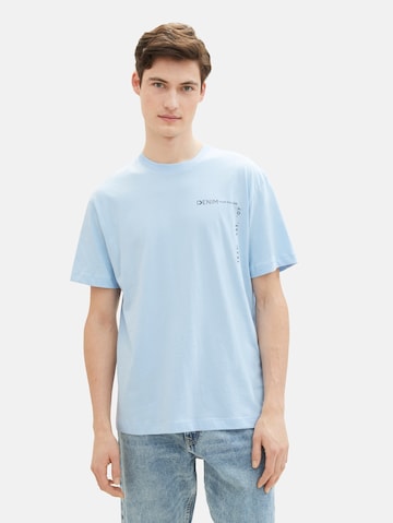 T-Shirt TOM TAILOR DENIM en bleu : devant