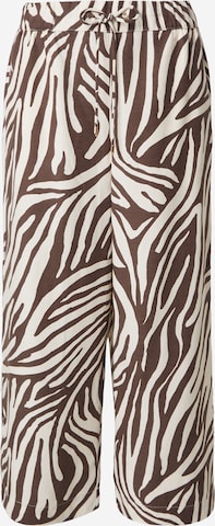 s.Oliver BLACK LABEL Wide leg Broek in Bruin: voorkant
