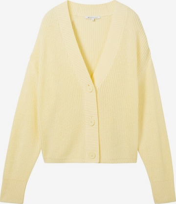 TOM TAILOR DENIM Knit Cardigan in Yellow: front