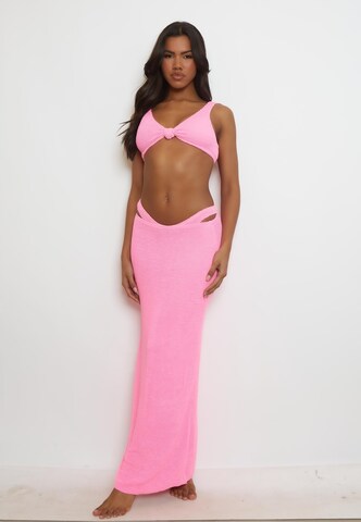 Moda Minx Rok 'Scrunch Long' in Roze