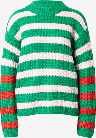 PULZ Jeans Sweater 'DONATELLA' in Green: front