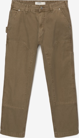 Pull&Bear Lużny krój Bojówki w kolorze brązowy: przód