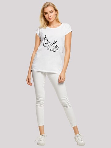 T-shirt 'Dinosaurier Sinoceratops Skull' F4NT4STIC en blanc