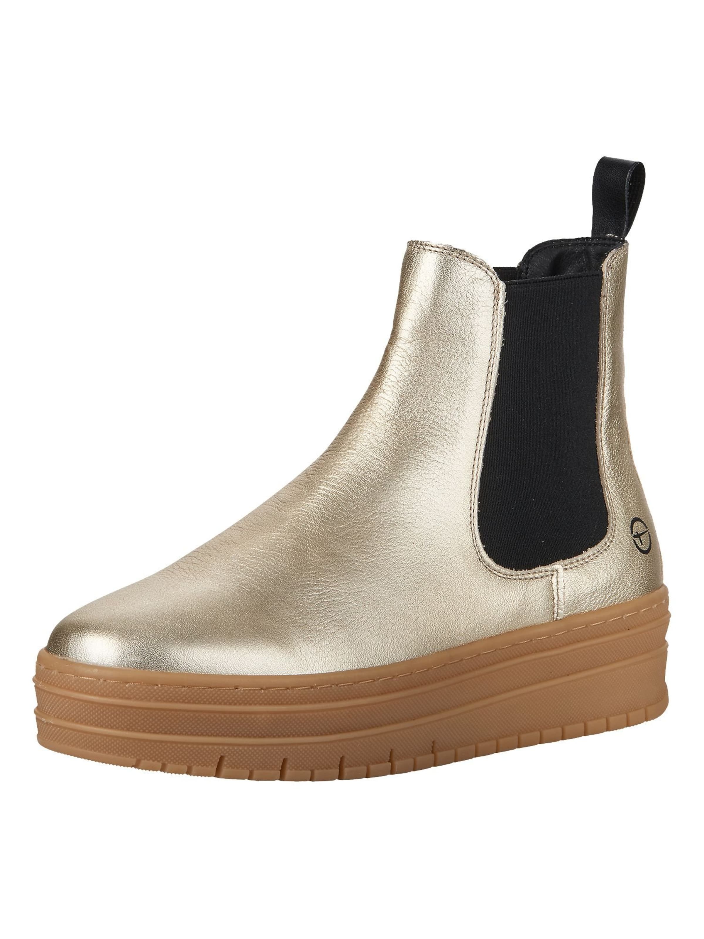 Tamaris Chelsea boots in Gold: front