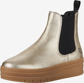 Tamaris Chelsea boots in Gold: front
