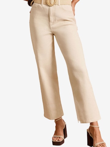 love & roses Джинсы в Бежевый: спереди