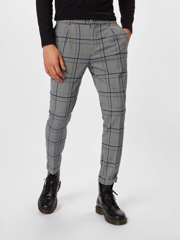 Slimfit Pantaloni con pieghe 'BLAKE' di SCOTCH & SODA in grigio: frontale