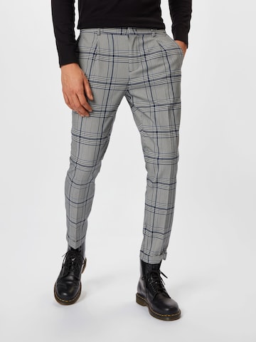 SCOTCH & SODA Slimfit Kalhoty se sklady v pase 'BLAKE' – šedá: přední strana