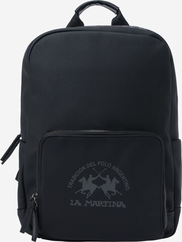 La Martina Backpack 'MATHEUS' in Black: front