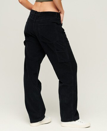 Superdry Wide leg Pants 'Carpenter' in Blue