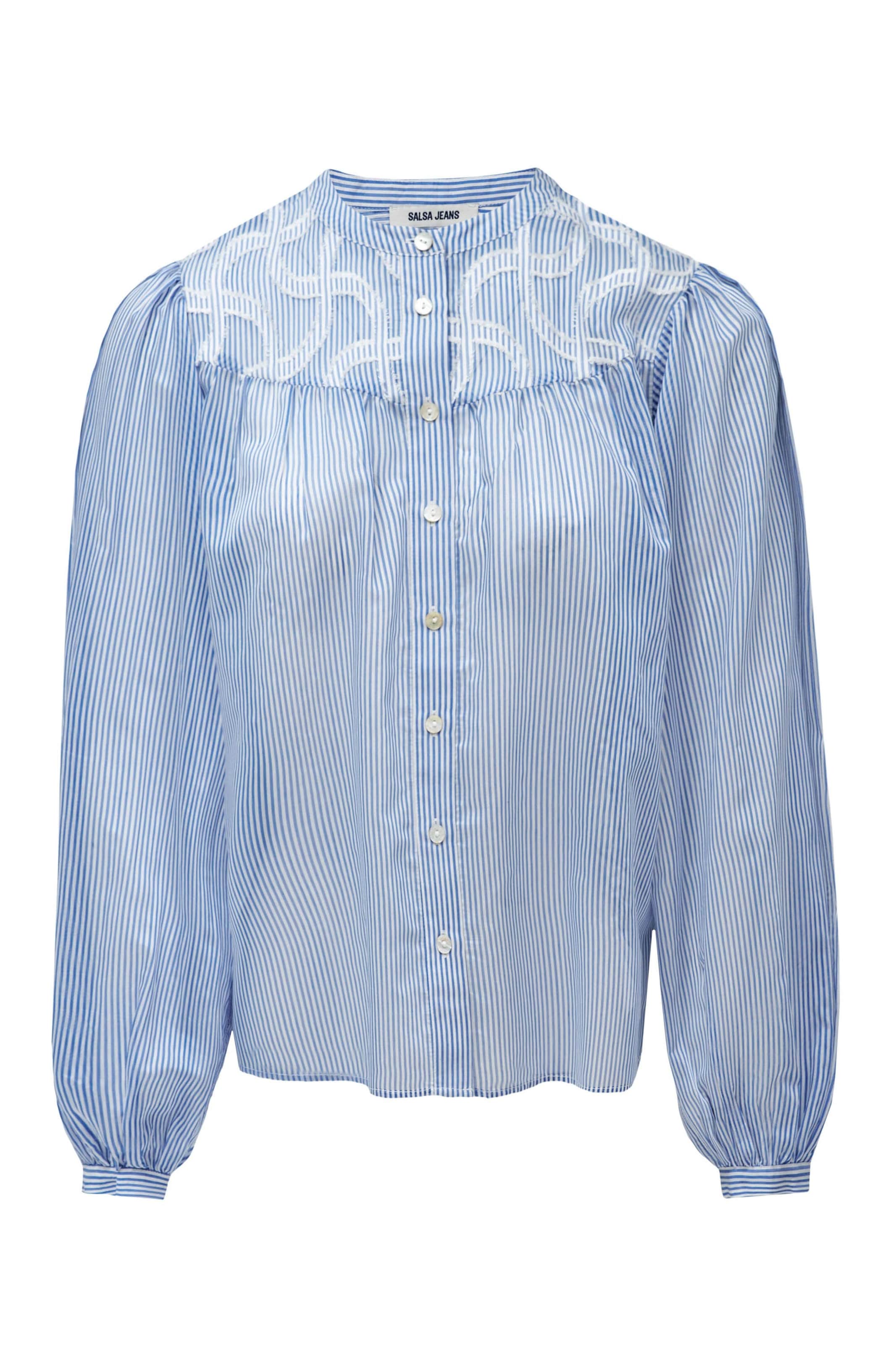 Salsa Jeans Blouse in Blauw: voorkant
