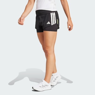 ADIDAS PERFORMANCE Slim fit Sports trousers 'Adizero' in Black: front